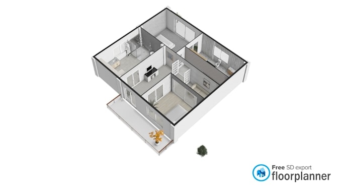 do 3d architectural visualization and 2d floor plans