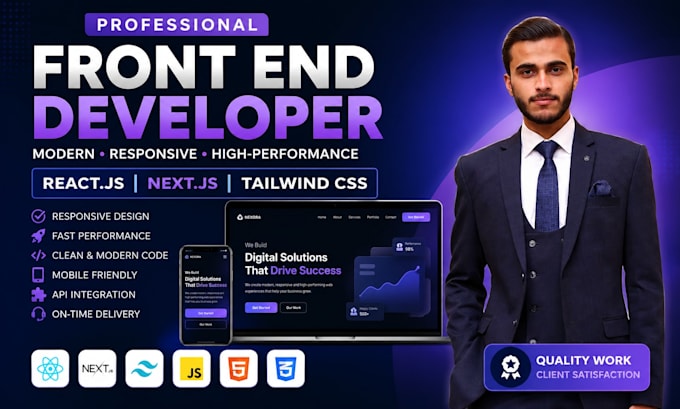 Be your front end web developer to create responsive business website ...
