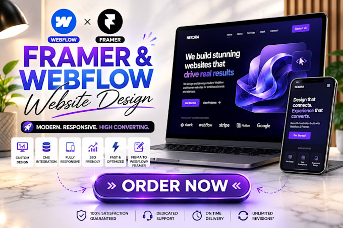 be your webflow developer for modern framer website design and ai automation