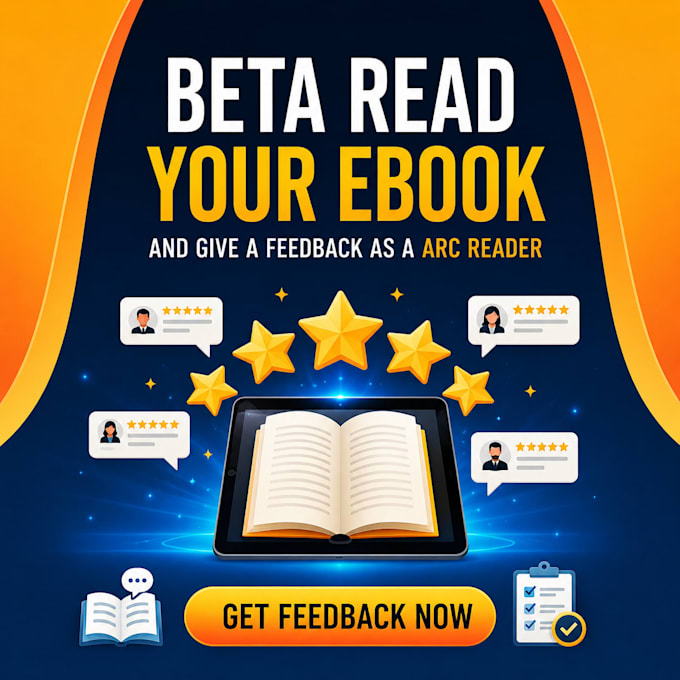 beta read your ebook and give a feedback as a arc reader