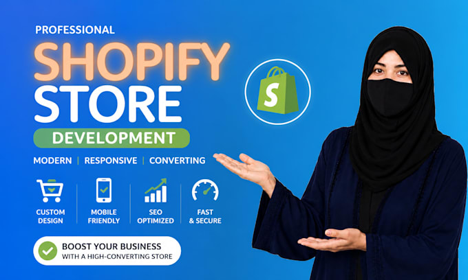 design and develop custom shopify store, shopify website