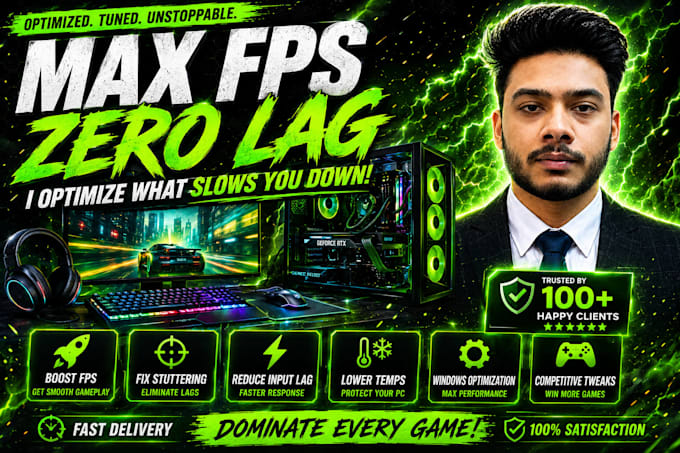 optimize PC for gaming with max fps, zero lag with better gaming performance