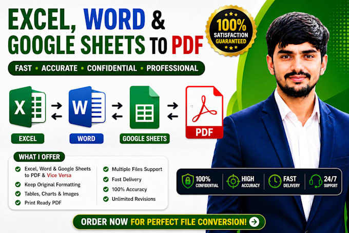convert excel to PDF