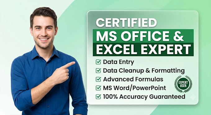 expert virtual assistant, data entry and excel data cleanup