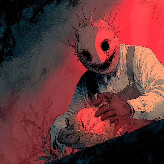 draw a horror illustration