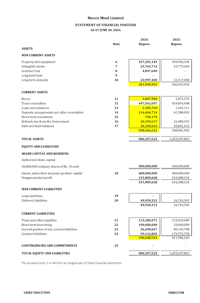 prepare professional financial statements, cash flow
