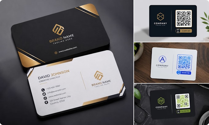do professional business card design, professional qr code generator with logo