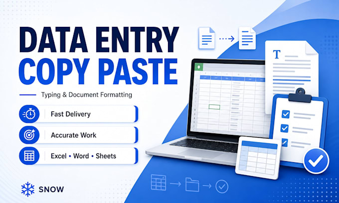 do data entry and copy paste