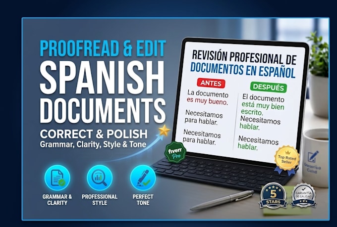 professionally proofread and edit your spanish documents