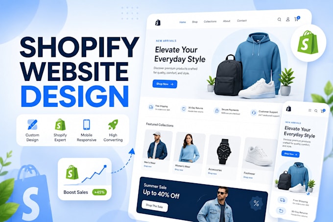 design shopify website UI UX in figma