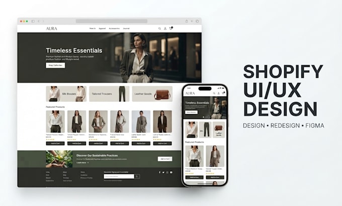 design or redesign your shopify store UI UX in figma
