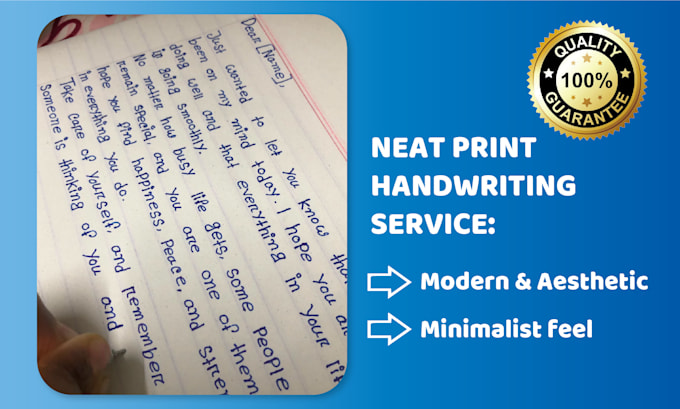 write neat print handwriting