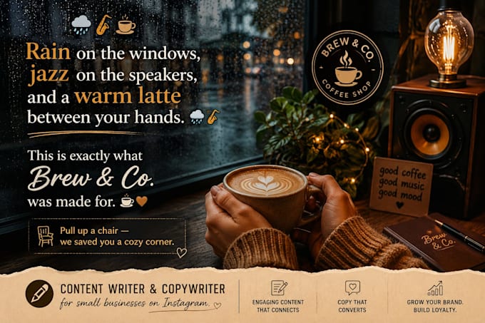 write instagram captions for your cafe or coffee shop
