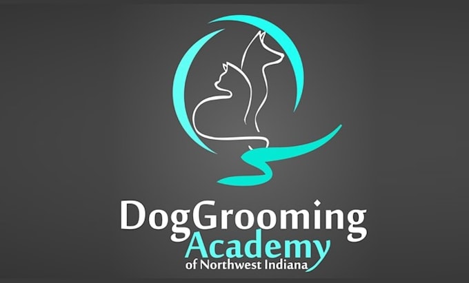 design custom dog grooming academy logo