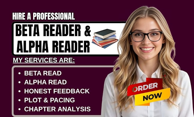beta read and alpha read your romance, fantasy, horror and ya novel