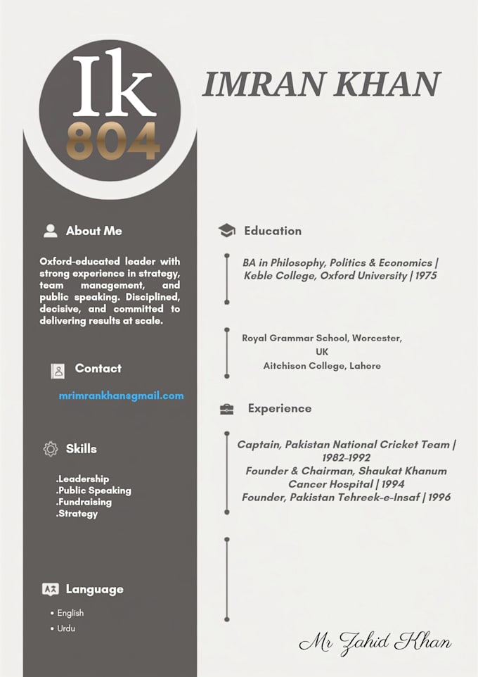 write a professional ats friendly CV and resume