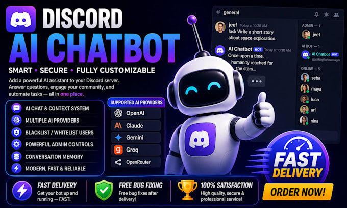 develop a discord ai chatbot with multi llm support