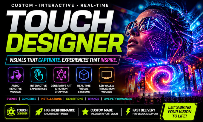 do interactive touchdesigner art, touch designer animation, touchdesigner visual