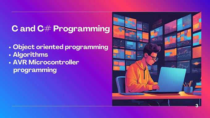 write code for c sharp programs and avr microcontroller programming