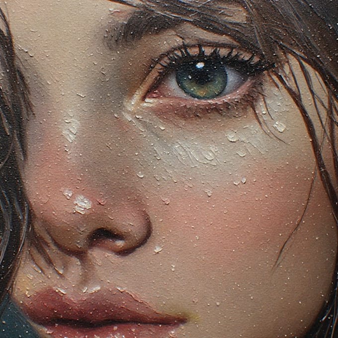 create oil painted art on canvas or digital