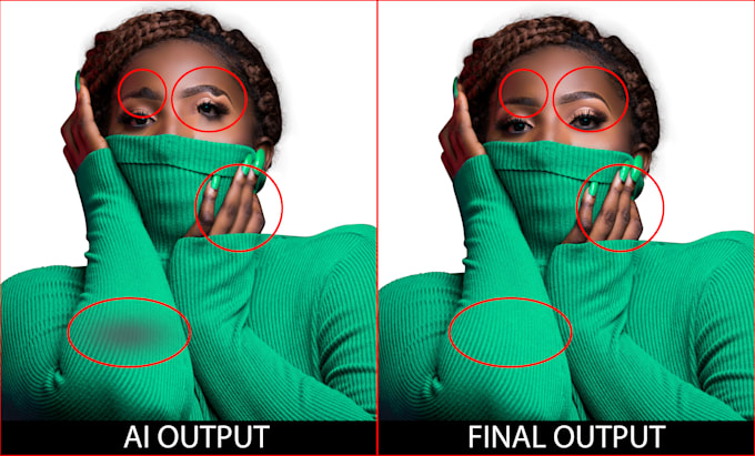 manually fix ai generated images in photoshop professionally