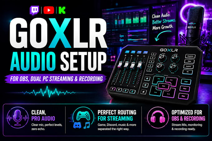setup goxlr audio routing for dual PC streaming and recording