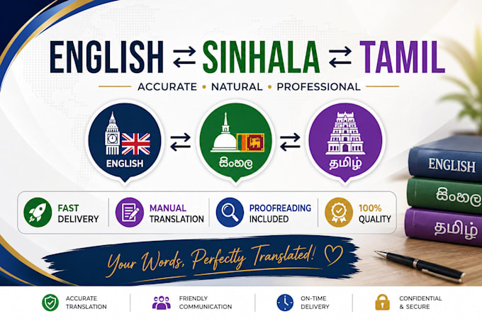 proofreading and edit tamil, sinhala, english