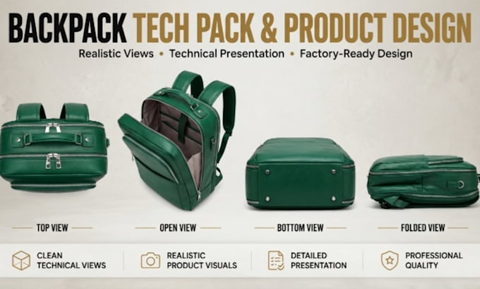 do bag tech pack design, backpack tech pack, tote bag for manufacturing