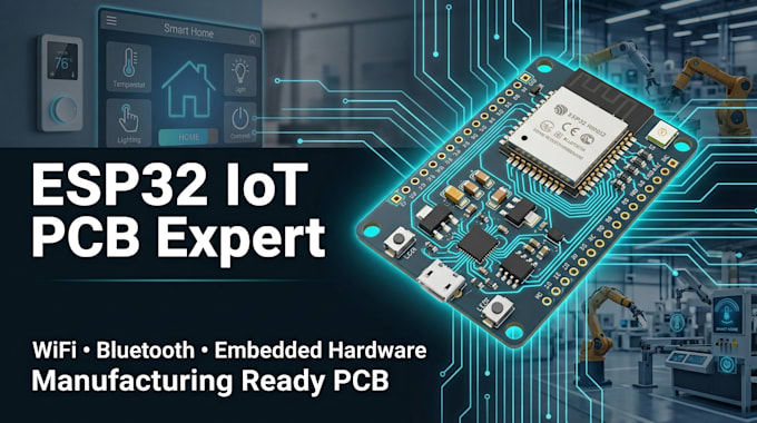 develop esp32 iot pcb, wifi bluetooth hardware, schematic and pcb layout