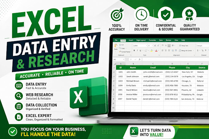 do fast and accurate data entry and data processing