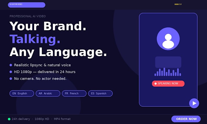 create an ai talking avatar spokesperson video with realistic lipsync