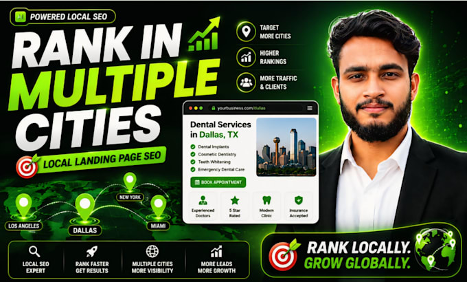 create SEO optimized local landing pages with GEO targeting strategy