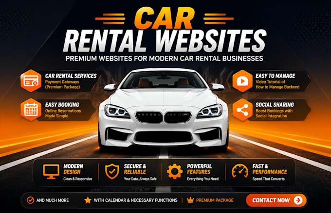 create a responsive car rental website