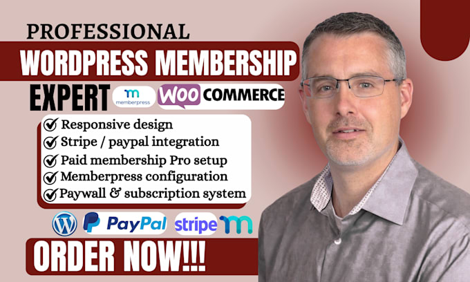 design wordpress membership website paid membership pro memberpress website