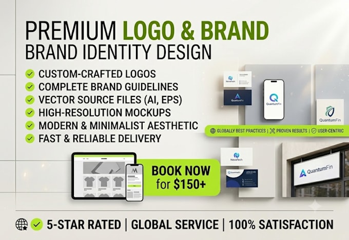 create a premium logo design and brand style guide