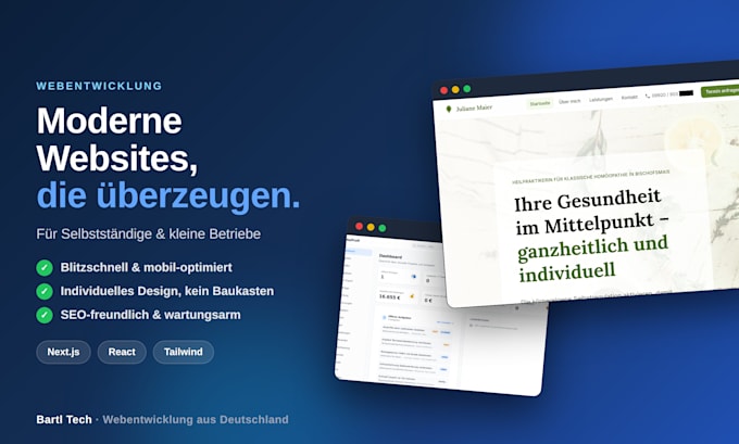 eine moderne, schnelle website
