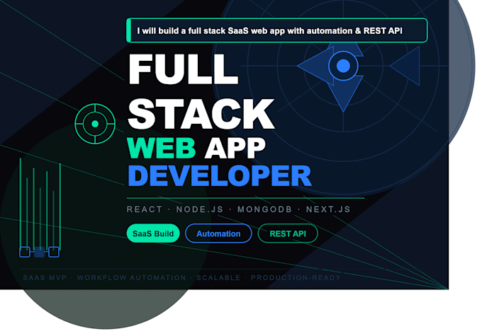 build a full stack saas web app with automation and rest API