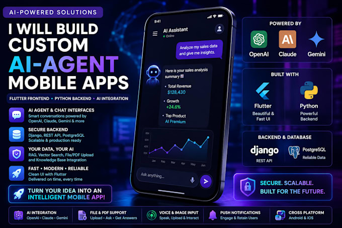 create a custom ai agent mobile app in flutter