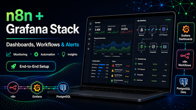 build grafana dashboards with postgresql metrics and alerts