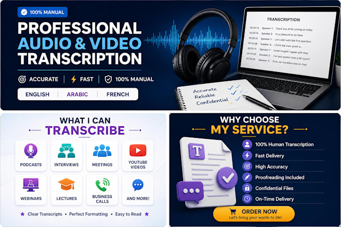 transcribe audio or video into an accurate text