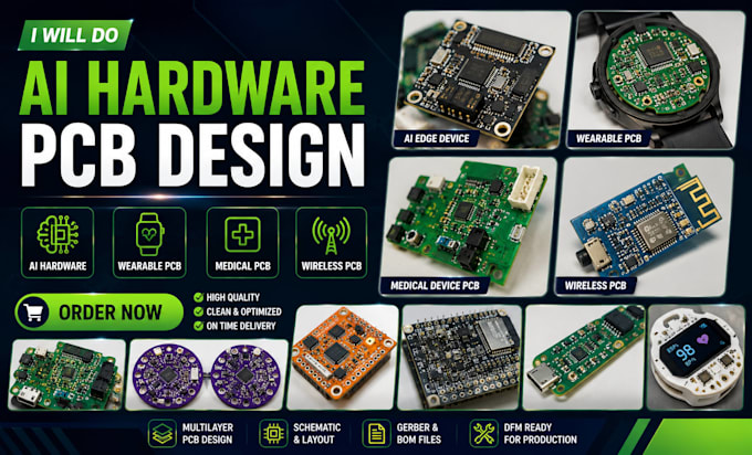 do ai hardware pcb, wearable pcb design, medical device pcb and wireless pcb