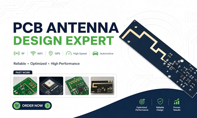 design pcb antenna for rf, wifi, gps, wireless circuits, automotive system