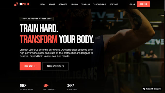 build a fitness website