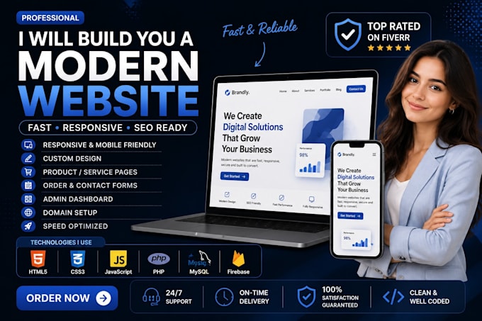 design website pages with html css and javascript