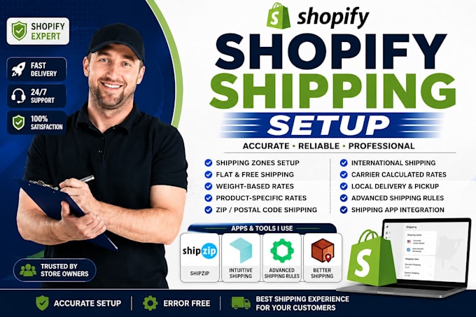 create shopify shipping rules, rates, and zones