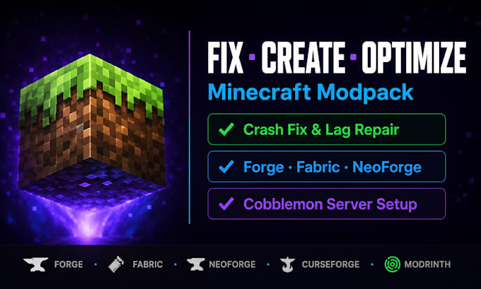 fix minecraft modpack crashes optimize create forge fabric server setup