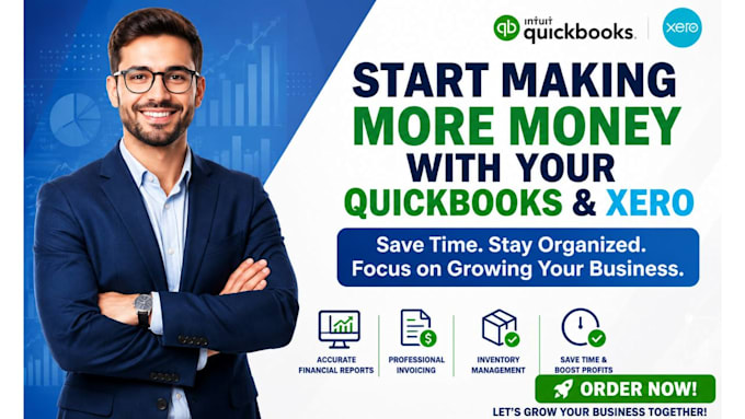 setup quickbooks xero invoicing account reporting inventory data management