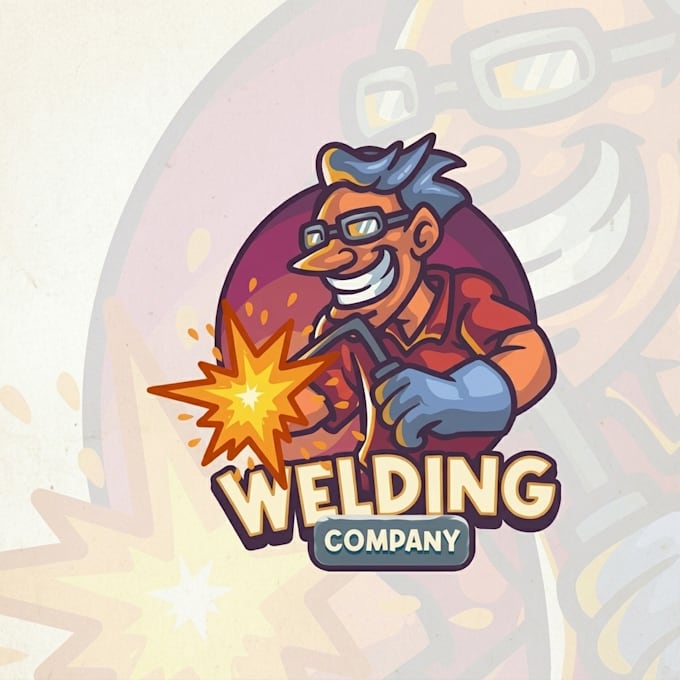 create a professional welding logo with industrial style