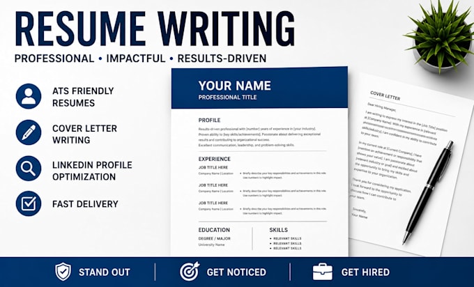 write and format a professional resume or CV for your job