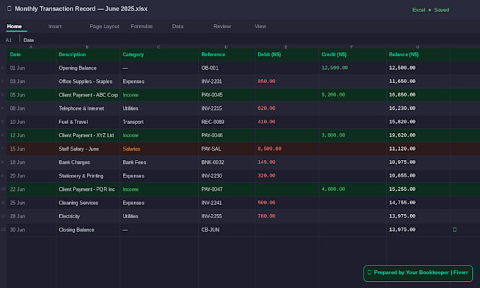 accurate bookkeeping and bank reconciliation using quickbook and excel